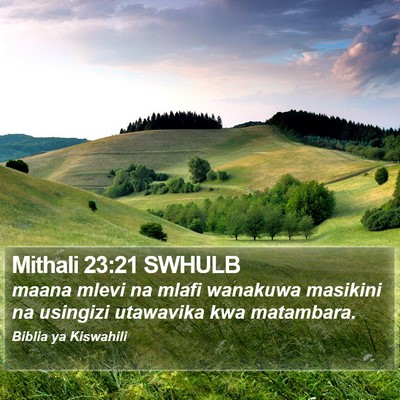 Mithali 23:21 SWHULB Bible Verse Image