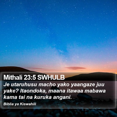 Mithali 23:5 SWHULB Bible Verse Image