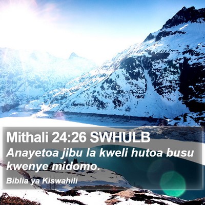 Mithali 24:26 SWHULB Bible Verse Image