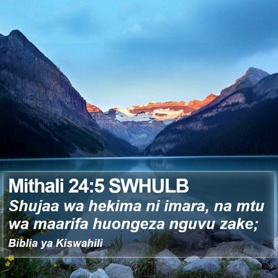 Mithali 24:5 SWHULB Bible Verse Image