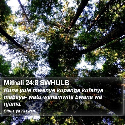 Mithali 24:8 SWHULB Bible Verse Image