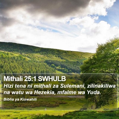 Mithali 25:1 SWHULB Bible Verse Image