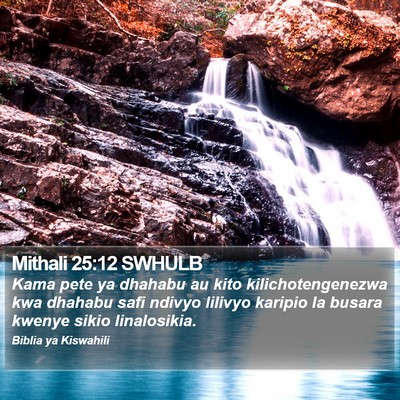 Mithali 25:12 SWHULB Bible Verse Image