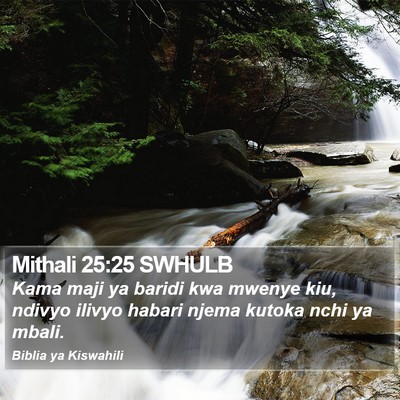 Mithali 25:25 SWHULB Bible Verse Image