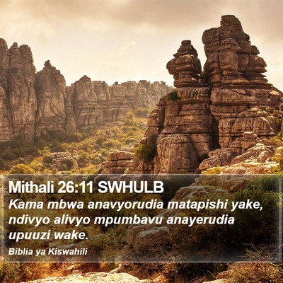 Mithali 26:11 SWHULB Bible Verse Image