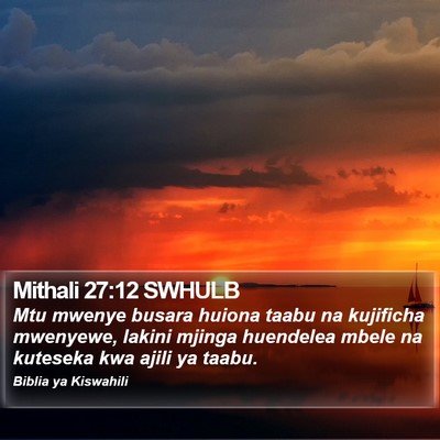 Mithali 27:12 SWHULB Bible Verse Image
