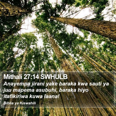 Mithali 27:14 SWHULB Bible Verse Image