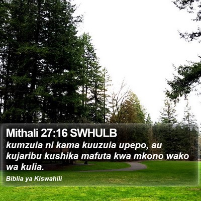 Mithali 27:16 SWHULB Bible Verse Image