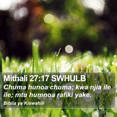 Mithali 27:17 SWHULB Bible Verse Image