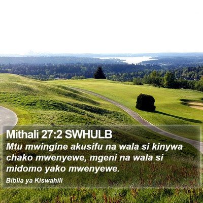Mithali 27:2 SWHULB Bible Verse Image