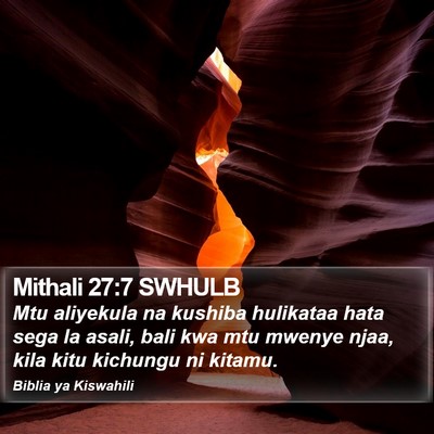 Mithali 27:7 SWHULB Bible Verse Image