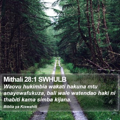 Mithali 28:1 SWHULB Bible Verse Image