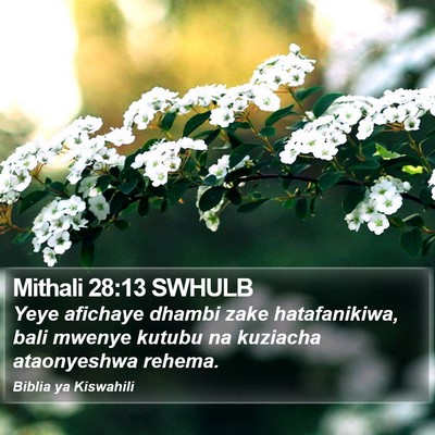 Mithali 28:13 SWHULB Bible Verse Image