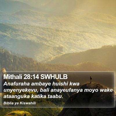 Mithali 28:14 SWHULB Bible Verse Image