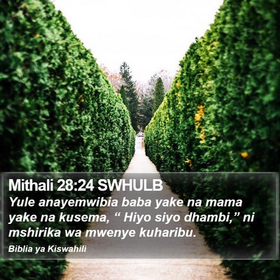 Mithali 28:24 SWHULB Bible Verse Image