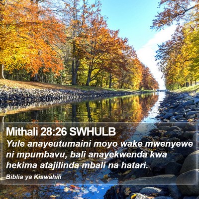 Mithali 28:26 SWHULB Bible Verse Image