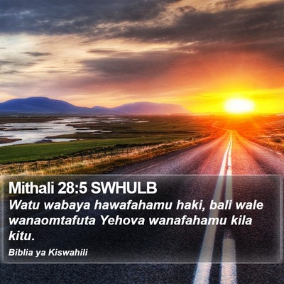 Mithali 28:5 SWHULB Bible Verse Image