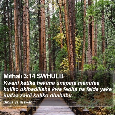 Mithali 3:14 SWHULB Bible Verse Image