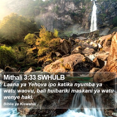 Mithali 3:33 SWHULB Bible Verse Image
