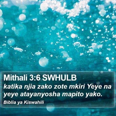 Mithali 3:6 SWHULB Bible Verse Image