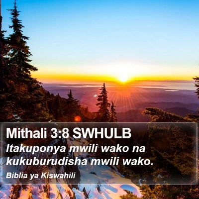 Mithali 3:8 SWHULB Bible Verse Image