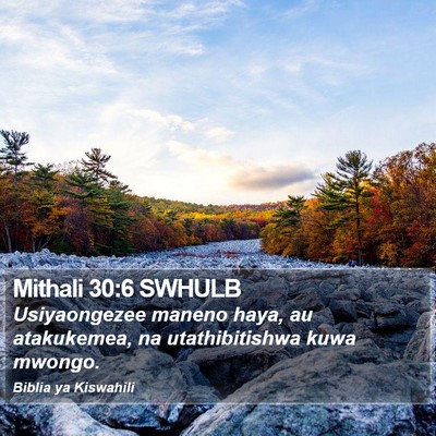 Mithali 30:6 SWHULB Bible Verse Image