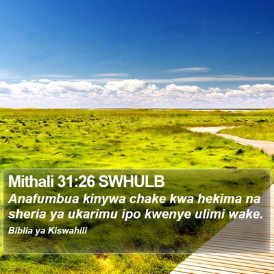 Mithali 31:26 SWHULB Bible Verse Image