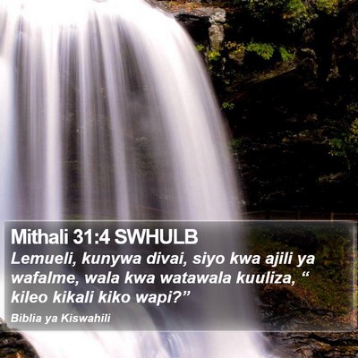 Mithali 31:4 SWHULB Bible Verse Image