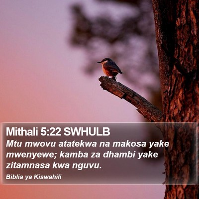 Mithali 5:22 SWHULB Bible Verse Image