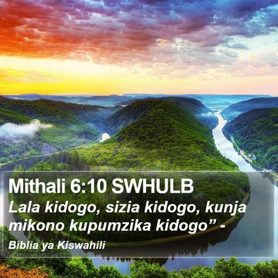 Mithali 6:10 SWHULB Bible Verse Image