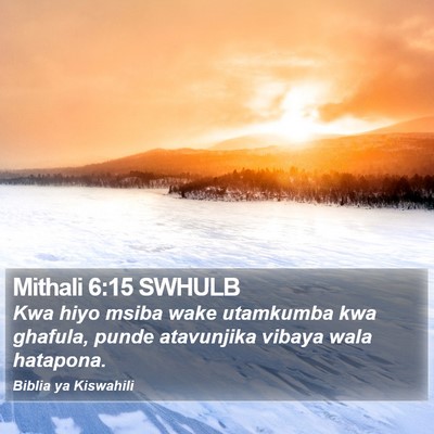 Mithali 6:15 SWHULB Bible Verse Image