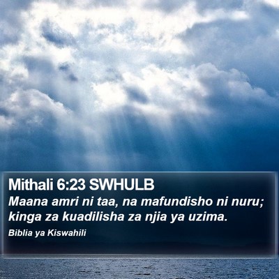Mithali 6:23 SWHULB Bible Verse Image