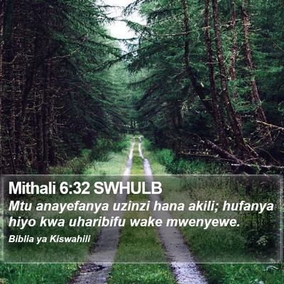 Mithali 6:32 SWHULB Bible Verse Image