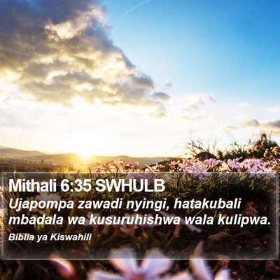 Mithali 6:35 SWHULB Bible Verse Image