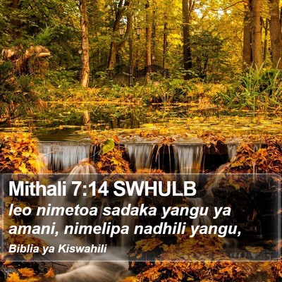 Mithali 7:14 SWHULB Bible Verse Image