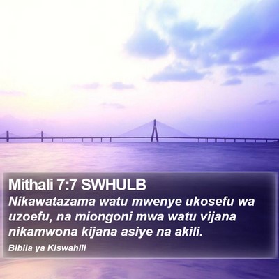 Mithali 7:7 SWHULB Bible Verse Image