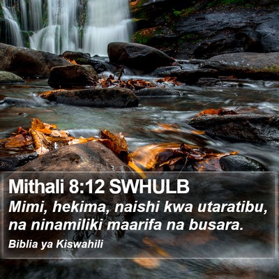 Mithali 8:12 SWHULB Bible Verse Image