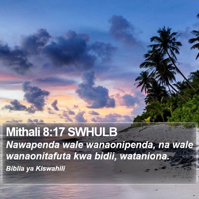 Mithali 8:17 SWHULB Bible Verse Image