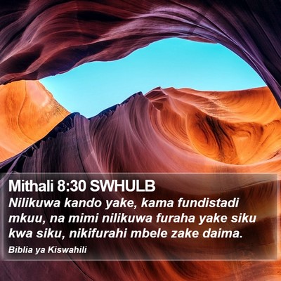 Mithali 8:30 SWHULB Bible Verse Image