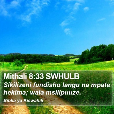 Mithali 8:33 SWHULB Bible Verse Image