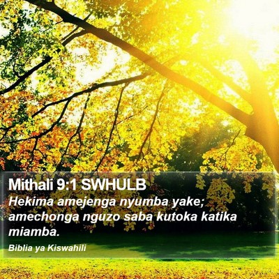 Mithali 9:1 SWHULB Bible Verse Image