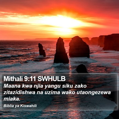 Mithali 9:11 SWHULB Bible Verse Image