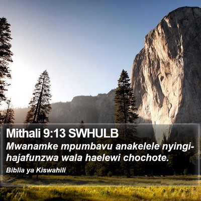 Mithali 9:13 SWHULB Bible Verse Image