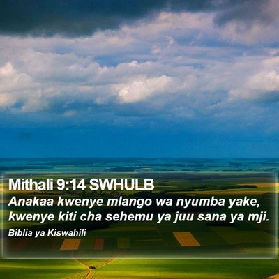 Mithali 9:14 SWHULB Bible Verse Image