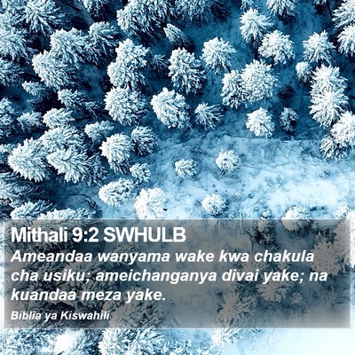 Mithali 9:2 SWHULB Bible Verse Image