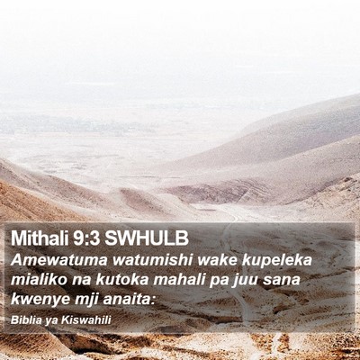 Mithali 9:3 SWHULB Bible Verse Image
