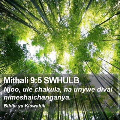 Mithali 9:5 SWHULB Bible Verse Image