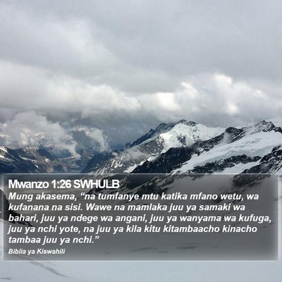Mwanzo 1:26 SWHULB Bible Verse Image