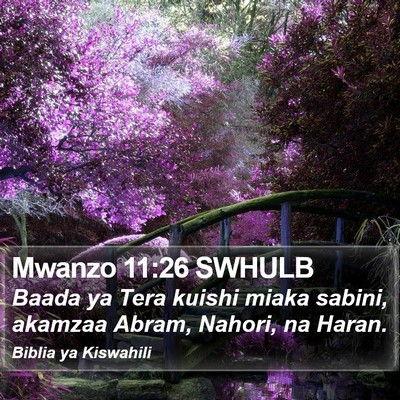 Mwanzo 11:26 SWHULB Bible Verse Image