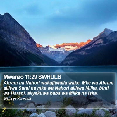 Mwanzo 11:29 SWHULB Bible Verse Image